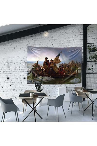 WALLHANG غطاء حائط واشنطن كروس ذا ديلاوير، سجادة حائط 100 × 150 سم