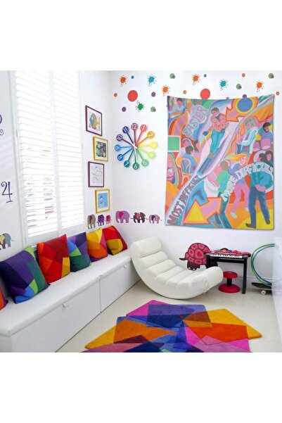 WALLHANG Dancing Smoking Drinking Skiing Duvar Örtüsü,duvar Halısı 130x150 Cm