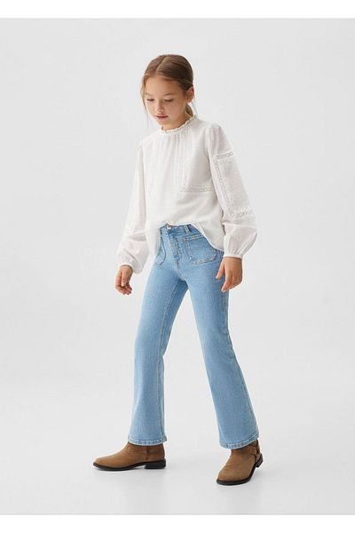 MANGO Kids Τζιν παντελόνι με φουσκωτό πόδι