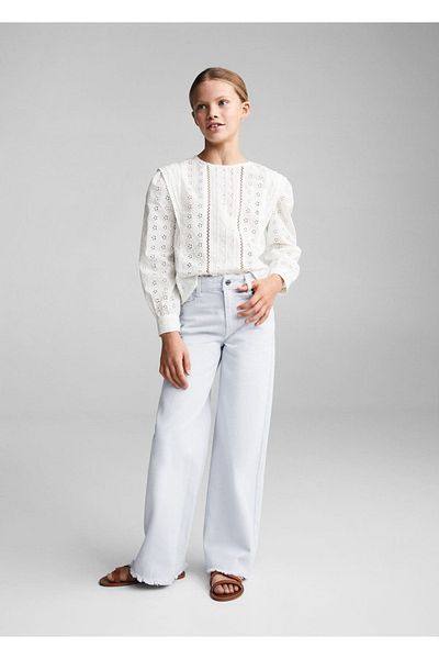 MANGO Kids Blugi Albastru Pentru Copii