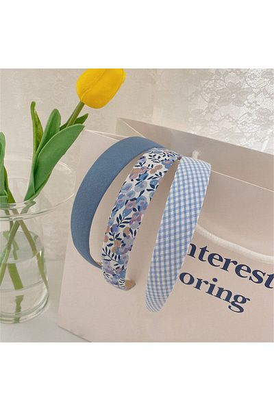 So Much Accesories So-much Women's 3-Piece Set Crown Hair Band Blue-3