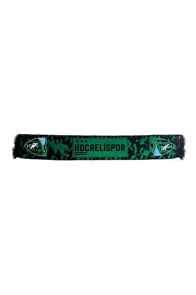 Cix Spor Kocaelispor Licensed Camouflage Woven Scarf Green-Black
