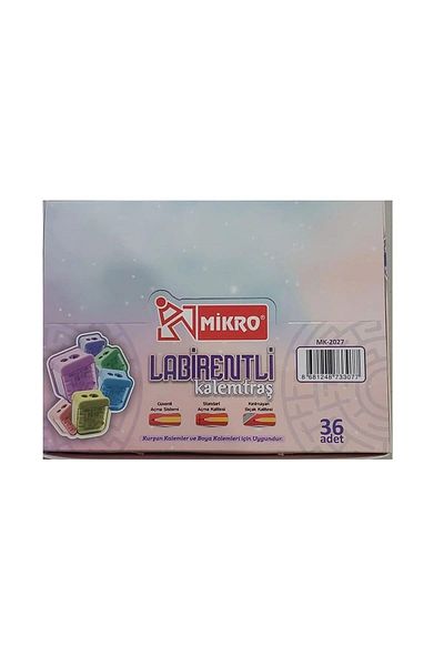 Mikro Double Blade and Labyrinth Pencil Sharpener Student Pencil Sharpener - Pack of 36