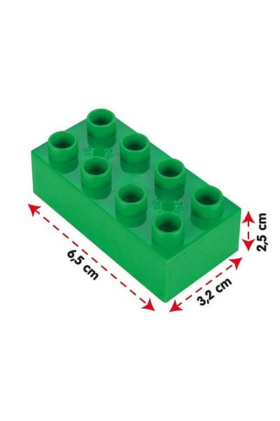 PİLSAN Pilsan Toy Macro 6 Color Bricks Blocks 12 Pieces Lego Pso-03 555