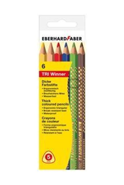 Eberhard Faber Kuru Boya Tri Winner Jumbo Üçgen 6 Renk 518406