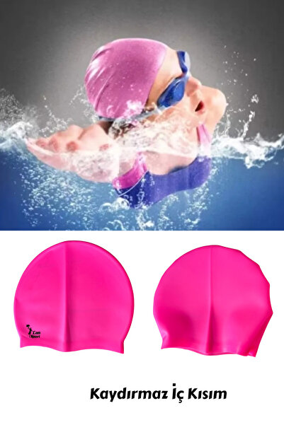 YILDIRIM OYUNCAK Silikon Deniz Ve Havuz Bonesi - Yüzücü Silikon Düz Renk Bone...