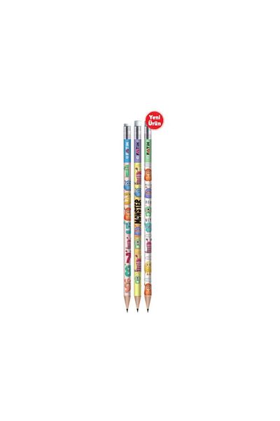 Fatih Pencil Monster Pencil with Eraser (PACK OF 72)
