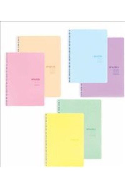 Keskin Boja A4 120 listova Karirano Plastični omot Spiralna pastelna sveska