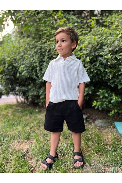 wiizy kids Linen Corded Style Boys' Set