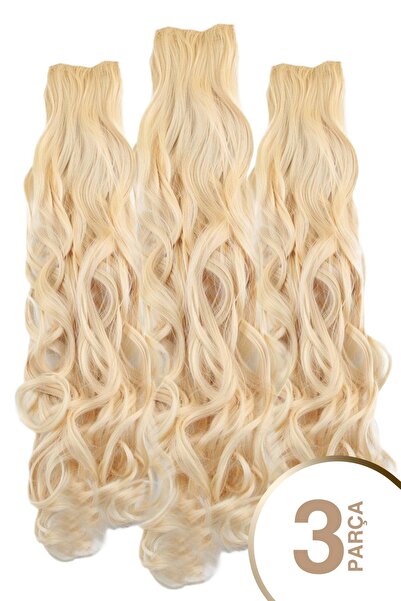 TAM TARZ Fibră sintetică de platină, 3 bucăți, ondulat