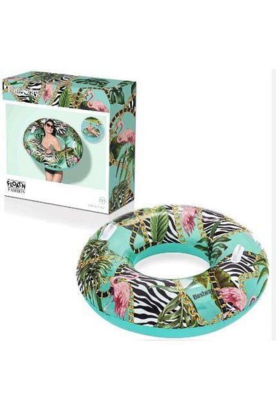 BESTWAY 114 Cm Tropical Patterned Bagel with Handle - 36302