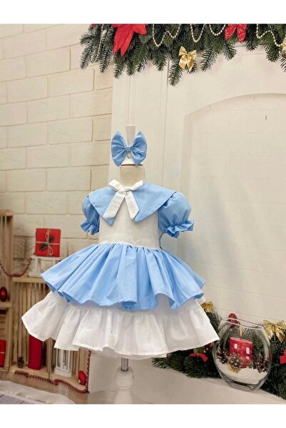 Nissa Bebe Mavisi Kız Çocuk Elbisesi