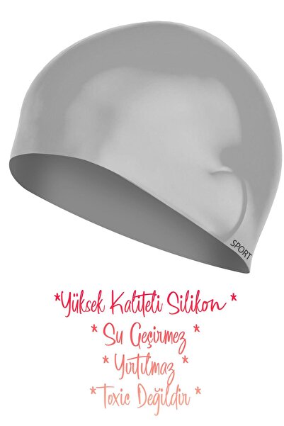 Soft Kare Сірий силіконовий боне Deluxe - міцний боне для плавання в басейні та морі