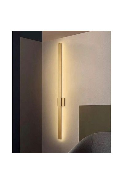 LIGHTMORE 70 Cm Black Texture Sword Led Wall Sconce - Modern Decorative, Filled Profile