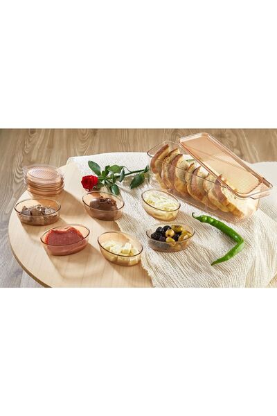 VİP AHMET 6 Lı Kahvaltılık Takımı Ekmeklik Ve 6 Adet Kahvaltı Seti