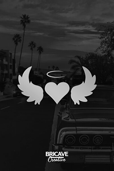 Bricave Kalpli Kanat Araba Motosiklet Cam Etiket Sticker 24x11cm