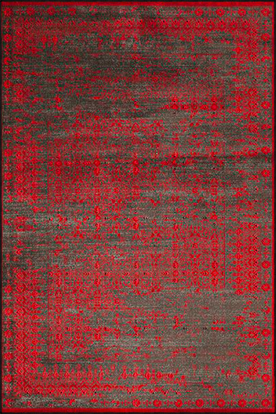 Rugs Modern Halı Red Color Pastelli Desenli Dekoratif Halı ve Yıkanabilir Hal...