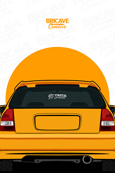 Bricave Göz Yumduk Kör Sandılar Yazı JDM Araba Motosiklet Cam Etiket Sticker 19x6,5cm