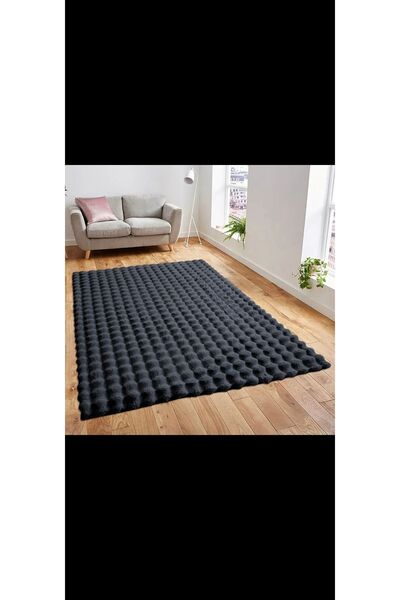 BALADI HOME Bubble Tavşan Serisi Yumuşacık Tavşan Tüyü Kaymaz Taban Peluş Halı