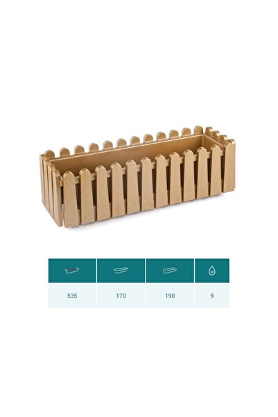 SERİNOVA Balkon Çit Saksı Askılı Altın 9 Lt.