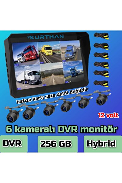 Twogo Tarım Araçlarına Özel 10 Inç Hybrid Dvr Monitör Ve 6 Adet Kamera Seti (12 Volt )