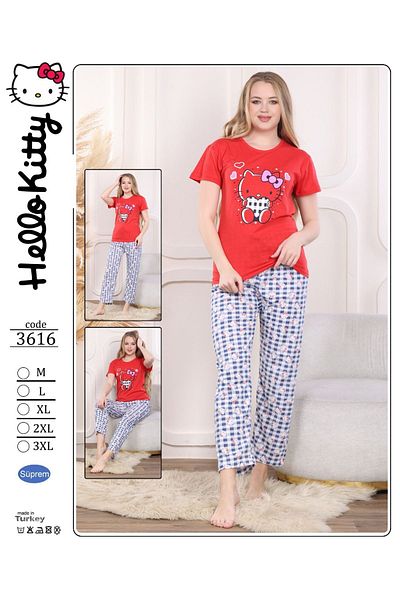 Hello Kitty Women Homewear Hello Kitty Pajama Set New Season