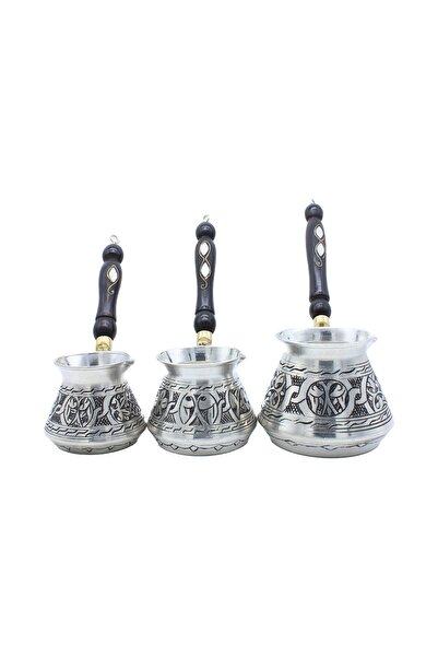 GABAALTI Gaziantep Bakırdan El Ağır Işlemeli Sedef Kulplu Türk Kahve Cezvesi ...