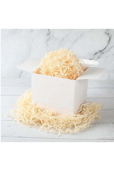 OLİ Art Zigzag Cropped Paper - 100gr Cream, 1pc Box Filling Plush Material