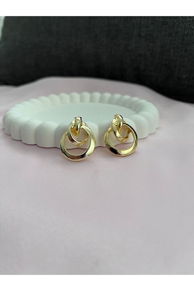 Alexis Carrel Women's Earrings - Gold Color, Small Size, Minimalist Design