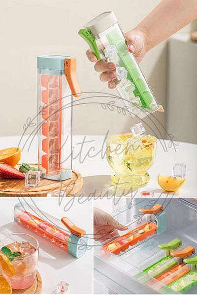 Kitchen Beauty Practical 6-Compartment Square Ice Box - Vertical Space-Free Cocktail Ice Mold