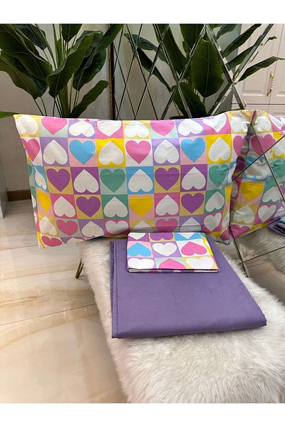 micoton Double 100% Cotton Sheet Pillow Set - Non-Elastic