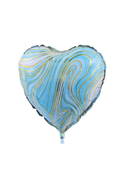 aşkın concept 18 Inch 45 cm Marble Patterned Foil Balloon - Heart Shaped