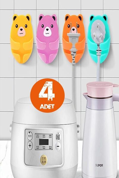 Tutankamon Aveo 4 Adet Airfryer - Elektrikli Ürün Fiş Askısı, Kablo Tutucu Dü...