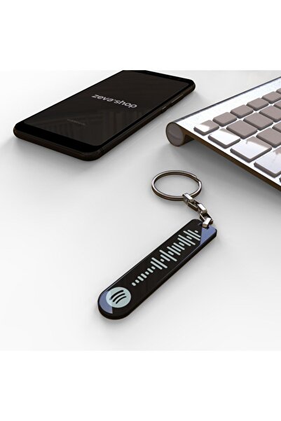 ZevaShop سلسلة مفاتيح باركود Spotify مخصصة