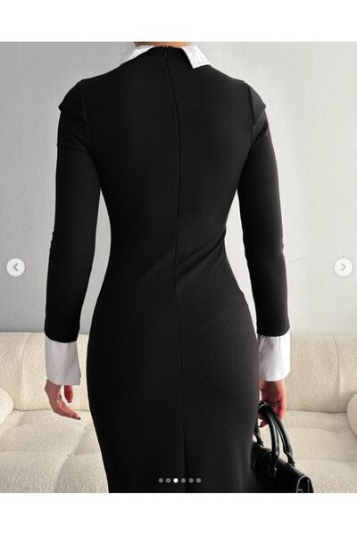 Leo Ferre Πουκάμισο με γιακά καρφίτσα λεπτομέρεια φόρεμα