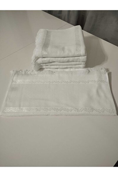 HMZ FİESTA 50X90 - Набір рушників з 6 штук з вишивкою етаміном, канваче і рушник з вишивкою етаміном з каймою