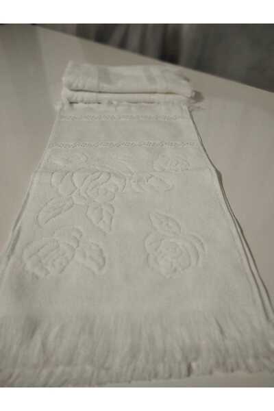 HMZ FİESTA 30X50 12-комплектний набір рушників з мереживом та вишивкою канва