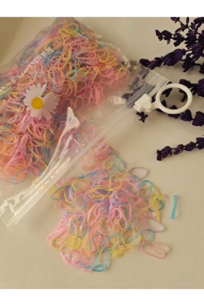 COLORFULLCLİPS MİNİK LASTİKLİ TOKA 1000'Lİ CÜZDANLI KIZ ÇOCUK LASTİK TOKA