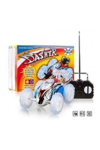 Erdem Oyuncak Oyuncak Uzaktan Kumandalı Takla Atan Işıklı Akrobat Oyuncak Araba Dasher + 5 Adet Kalem Pil Dahil