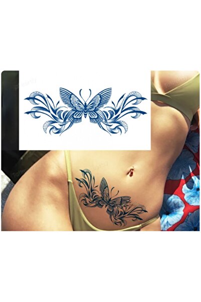 HelloBeautiful Tatto Su Geçirmez Geçici Dövme Ürün Boyutu 18*11 cm Bel Göğüs ...