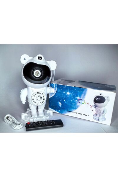 bytimur teknoloji ASTRONOT MÜZİKLİ NEBULA GALAKSİ YILDIZ GECE LAMBASI KUMANDALI PROJEKTOR