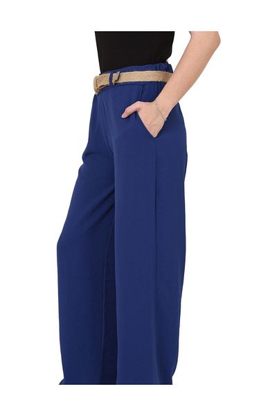 Bluence بنطلون بحزام من القش