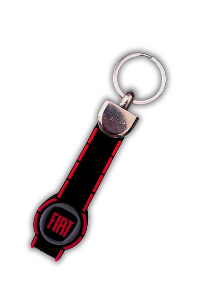 TUSBA MARKET Fiat Silicone Keychain - Auto and Vehicle Keychain