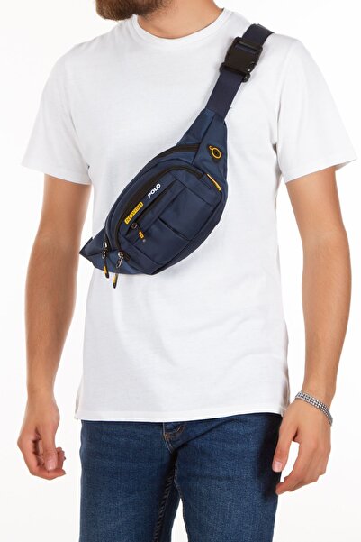 Newish Polo Unisex Lacivert Su Geçirmez Usb Ve Kulaklık Girişli Bel Ve Omuz Ç...