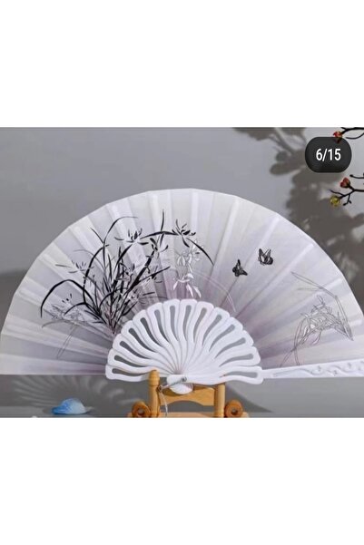 baytoptan Plastik Desenli Yelpaze