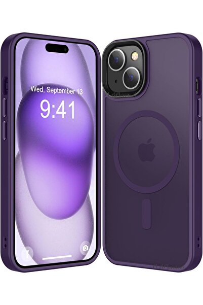 m.tk moveteck İphone 15 Kılıf Mat Magsafe Şarj Özellikli Darbe Önleyici Hassas Buton Renkli Yumuşak Kenar