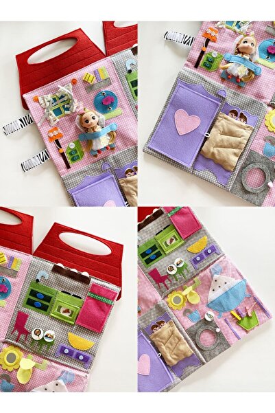 Montessori Kitap Evcilik Evi Oyunu 3-10 Yaş