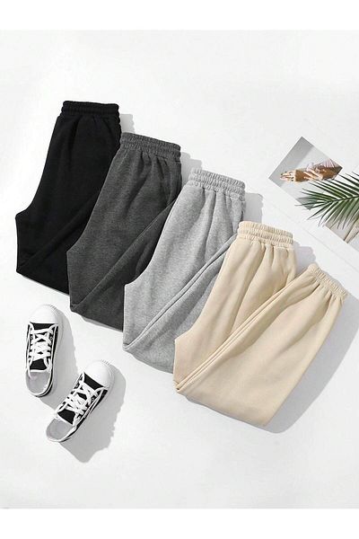 DAXİS Sportwear Company UNISEX 4-PACK ELASTIC TRACKPANTS LARGE SIZE DAXIS Sportwear Company