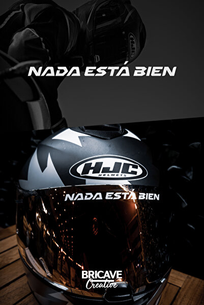 Bricave Nada Está Bien / Hiçbir Şey Yolunda Değil Yazı JDM Motosiklet Kask Etiket Sticker 12x1cm