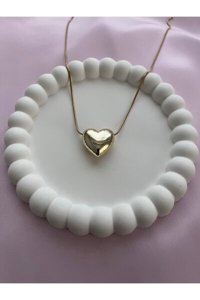 Alexis Carrel قلادة نسائية منقوشة على شكل قلب بالون - فولاذية معقدة